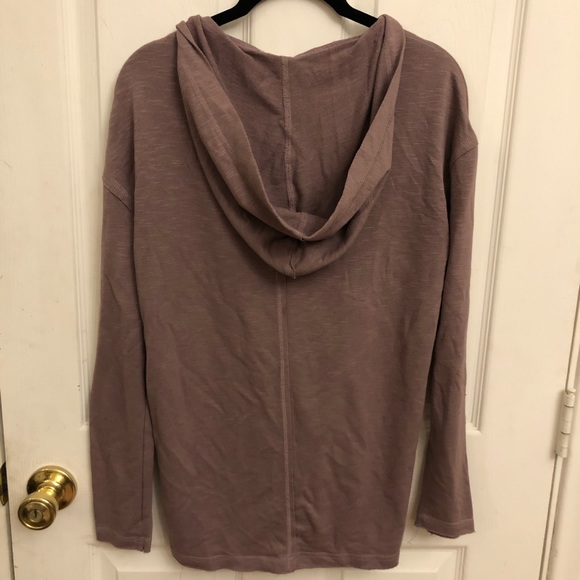 Purple Lace Up V-Neck Sweater SZ. S - Picture 3 of 4
